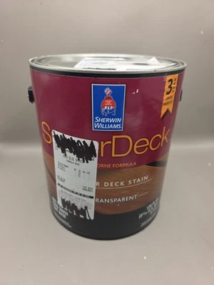 1 galón Sherwin Williams Superdeck semitransparente color 3562 azul abeto... Foto 1 de 4