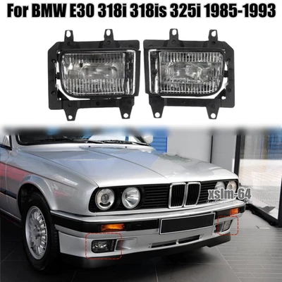 1 par de luces antiniebla transparentes para parachoques delantero para BMW E30 318i 318is 325i 1985-1993 Foto 1 de 4