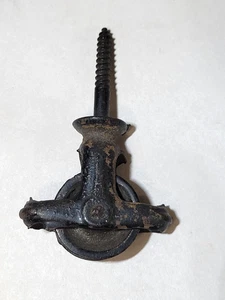 Antigua polea de tornillo del siglo XIX hierro fundido granero o lámpara herrajes rueda de 1-1/8" - Imagen 1 de 5