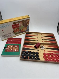 Backgammon Teacher Set By Cardinal Book By Prince Obolensky Vntg 1970 Complete - Picture 1 of 20