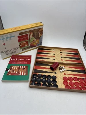 Backgammon Teacher Set By Cardinal Book By Prince Obolensky Vntg 1970 Complete - Image 1 of 4