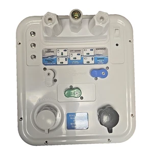 B&B Nautilus P4 3-Handle H2O System RV Multifunction City Water Fill Panel White - Picture 1 of 2
