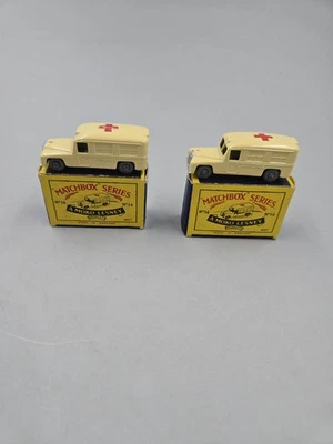Vintage Matchbox Lesney Lot Of 2 #14 Daimler Ambulances With The Original Boxes - Image 1 of 4