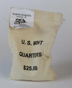 100 x 2006-P North Dakota State Quarters in Unopened $25 U.S. Mint Bag - Picture 1 of 1