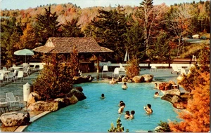 Postkarte Mt. Snow Vermont Snow Lake Lodge Sauna Pool Schwimmer UNP - Bild 1 von 2