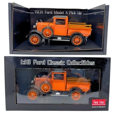 Camioneta Ford Modelo A Sun Star 1931 Pegex Naranja Clásica Coleccionables 1:18 Diecast Foto 1 de 4