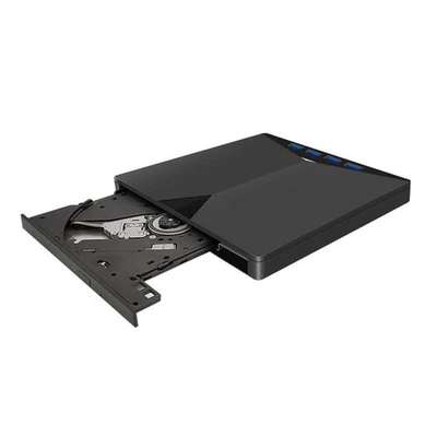 Slim External CD DVD RW Drive USB 3.0 Writer Burner Player Black For Laptop PC - Image 1 of 4
