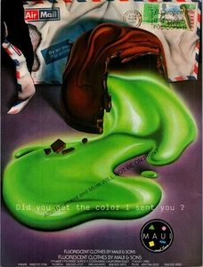 Maui Surfwear Druck Ad Ephemera Wandbild Dekor Kunst von Rietveld fluoreszierend - Bild 1 von 1