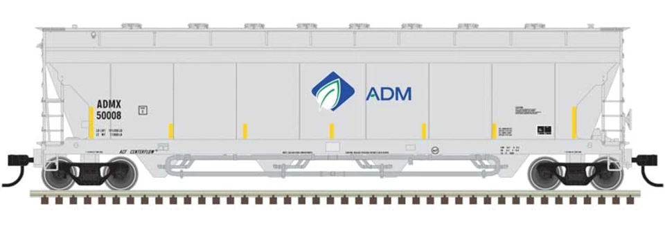 Atlas N Scale ADM ADMX #50076 Pressureaide Covered Hopper 50-006-072 - Image 1 of 1