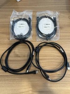 Lot of 4 Datalogic CAB-438 POT Straight Cable - Type A USB - Data Transfer Cable - Afbeelding 1 van 5
