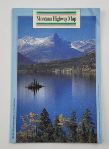 Montana Vintage Fold Out Official State Highway Road Map 1990 - Picture 1 of 7