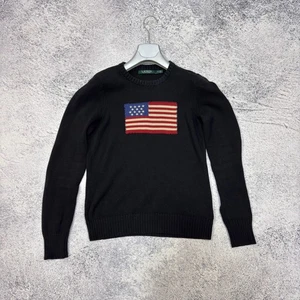 Ralph Lauren Pullover American Flag Schwarz Baumwolle Größe S - Bild 1 von 11
