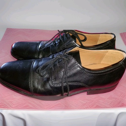 Clarks CollectiMens Oxford in pelle nera stringata comoda taglia US 9 5 M