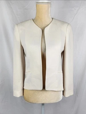 Aritzia Wilfred Preppy Minimalist Career Women's Cream Blazer Jacket sz 4 - Image 1 of 4