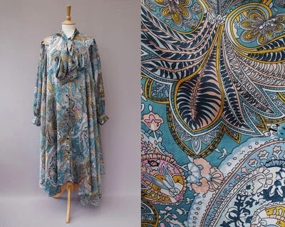 Layers Paris Satin Paisley Dress Extremely Large JE1858 - Image 1 of 4