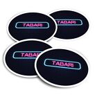 4x Vinyl Stickers Neon Sign Design Tabari Name #352508