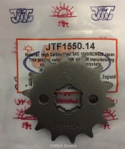 JT 14 Tooth Standard FRONT Sprocket Fits YAMAHA WR125R / WR125X (2009 to 2015) - Picture 1 of 2