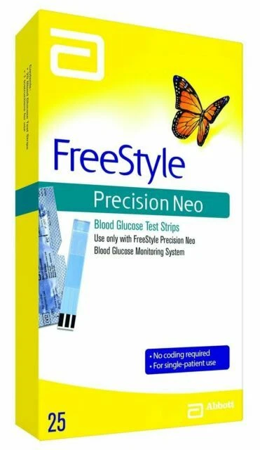 Tiras reactivas de glucosa en sangre Neo Style Precision 25ct *Envío gratuito* 01/2026+ Foto 1 de 1