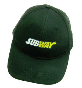 Subway schwarze Mitarbeiter-Baseballmütze Logo Arbeitsmütze (Erwachsene verstellbar) 100 % Baumwolle - Bild 1 von 5
