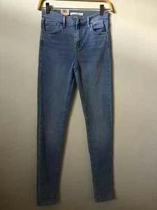Levi 720 High-Rise Super Skinny Damen Denim Jeans 0 Medium/W25L30 Hellblau Neu mit Etikett - Bild 1 von 3