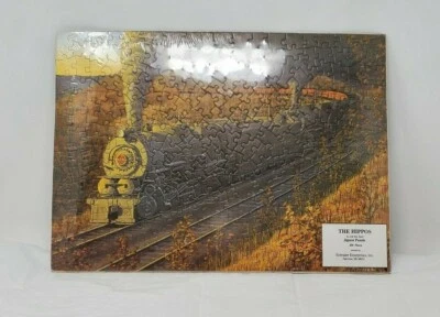 The Hippos by artist Ron Hatch 250 pieces finished train jigsaw puzzle  - Image 1 of 4