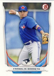 (300) 2014 Bowman Draft Picks FRANKLIN BARRETO Rookie Card LOT #TP78 Blue Jays