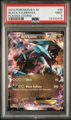 PSA 9 Pokemon Black Kyurem EX BW:Plasma Storm 95/135 Holo Rare Card - Image 1 of 2