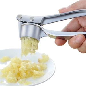 Garlic Press Crusher Squeezer Masher Mincer Stainless Steel Manual Kitchen Tool - Picture 1 of 7