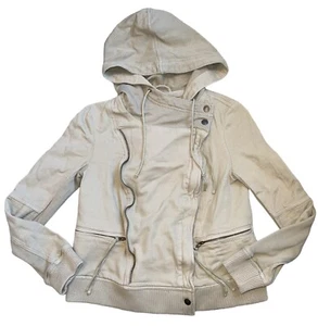 Free People Women’s We The Free Carmen Hooded Moto Jacket in Calm Sand XS - Picture 1 of 6
