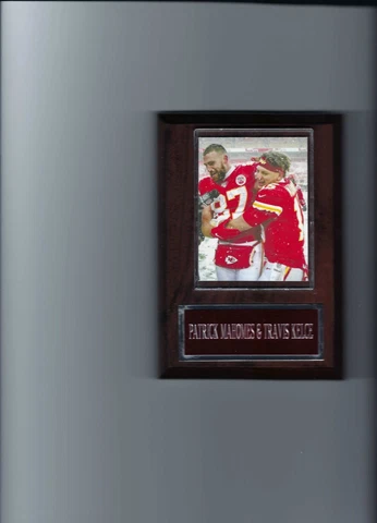 PATRICK MAHOMES & TRAVIS KELCE PLAQUE KANSAS CITY CHIEFS KC FOOTBALL NFL Cover