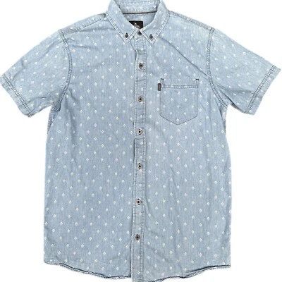 Rip Curl Blue Short Sleeve Button Up Shirt Men's Size S - Image 1 of 4