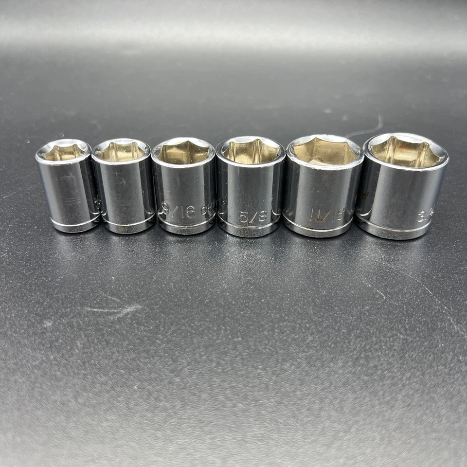 Used SAE 3/8” Drive 6-point Sockets - Pick a Size - Image 1 of 1