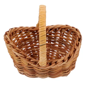 Mini Basket Miniature Basket Rattan Flower Basket Woven Picnic Basket Hand - Picture 1 of 12