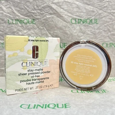 Clinique Stay Matte Sheer Pressed Powder Oil Free #22 Stay Light Neutral 0.27oz - Image 1 of 2