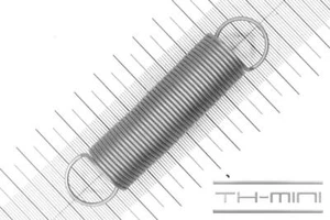Molla di trazione 1,5 mm gancio occhiello 20 x 90 mm 5,2 kg spirale acciaio inox metallo - Foto 1 di 1