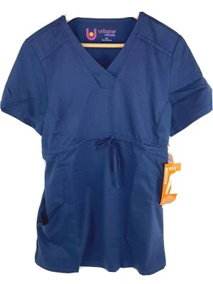 Urbane Ultimate Scrub Top Womans Medium Blue Scrubs Shortsleeve Nurses Shirt - Image 1 of 4