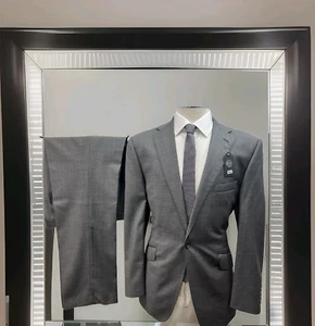 Traje M&S Lana Pura 2 Piezas Autógrafo Timothy Everest Gris C42M W38 L31 - Imagen 1 de 23