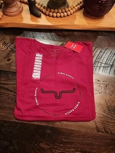 Neu mit Etikett Kimes Ranch kreisförmiges Damen-T-Shirt Repeat Cardinal, XL, #290 - Bild 1 von 6
