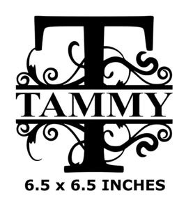 LETTER T NAME MONOGRAM VINYL DECAL STICKER FOR 8" GLASS BLOCK DIY CRAFTS CUSTOM - Picture 1 of 1