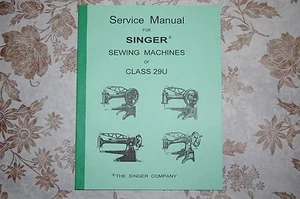 Manual de servicio para máquinas de coser Singer de clase 29U. 29U171 29U172 29U173 etc. - Imagen 1 de 5