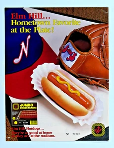 Elm Hill Jumbo Abendessen Franks Nashville Sounds Vintage 1987 Originaldruck Anzeige - Bild 1 von 3