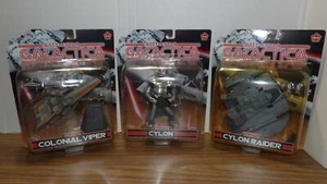 Lote de 3 Joyride Classic Battlestar Galactica COLONIAL VIPER + CYLON RAIDER retirados - Imagen 1 de 6