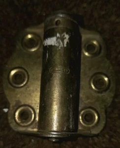 Stanley verstellbares Federscharnier für Sichtschutz, Sturmtür. Stahl stumpf Messing vergoldet - Bild 1 von 3