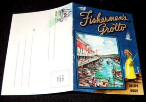 FISHERMAN'S WHARF FRÜHE 1960er WERBUNG BILDGROTTE REZEPTHEFT & KARTE - Bild 1 von 2