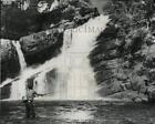 1967 Press Photo Rainbow Provides Thrills For The Fisherman At Cameron Falls