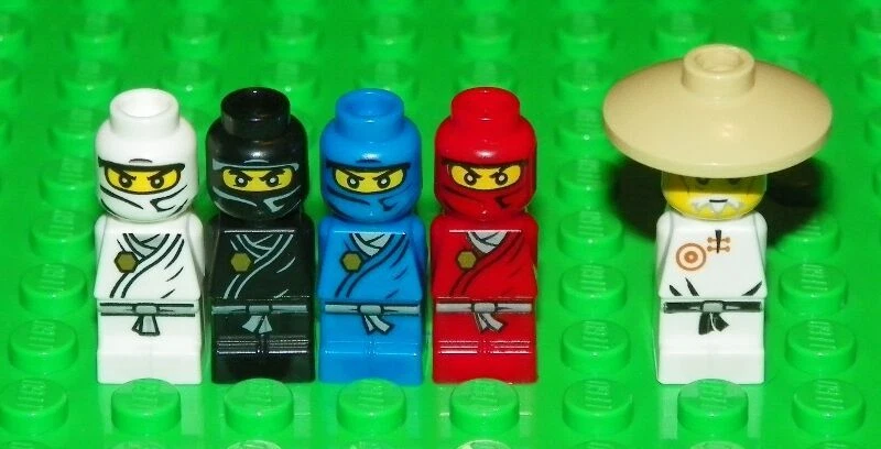 LEGO Ninjago - Lote de microfiguras: Sensei Wu con Jay, Cole, Kai y Zane (5 microfiguras) Foto 1 de 1