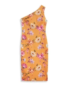 Ted Baker Lacieyy Rhubarb One Shoulder Bodycon Dress Size 4 UK 14 BNWT RRP £159 - Picture 1 of 11