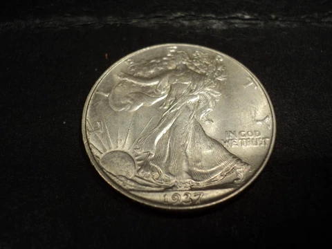 1937-P Walking Liberty Half Dollar BU Cover