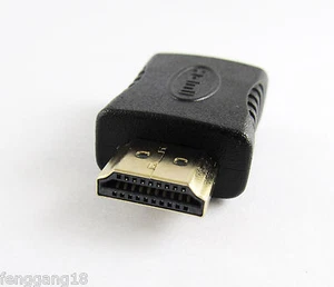 HDMI A Male Plug To HDMI Type A Female Extender HDTV M/F Gold Adapter Connector - Picture 1 of 4
