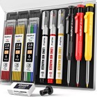 Nicpro 3 Pack CP1000 Carpenter Pencils with Sharpener, Deep Hole Long Nib Marker
